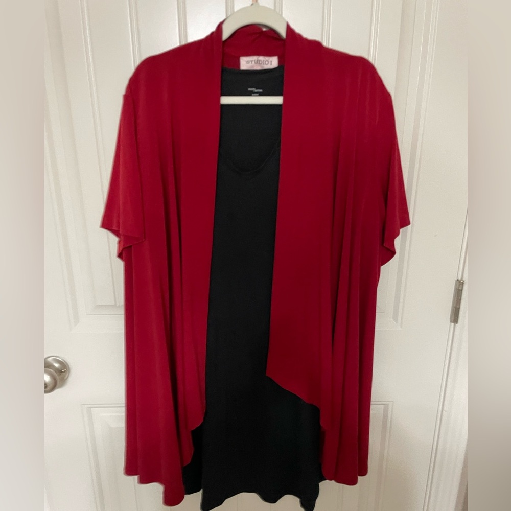Plus Size Short Sleeve Cardigan
